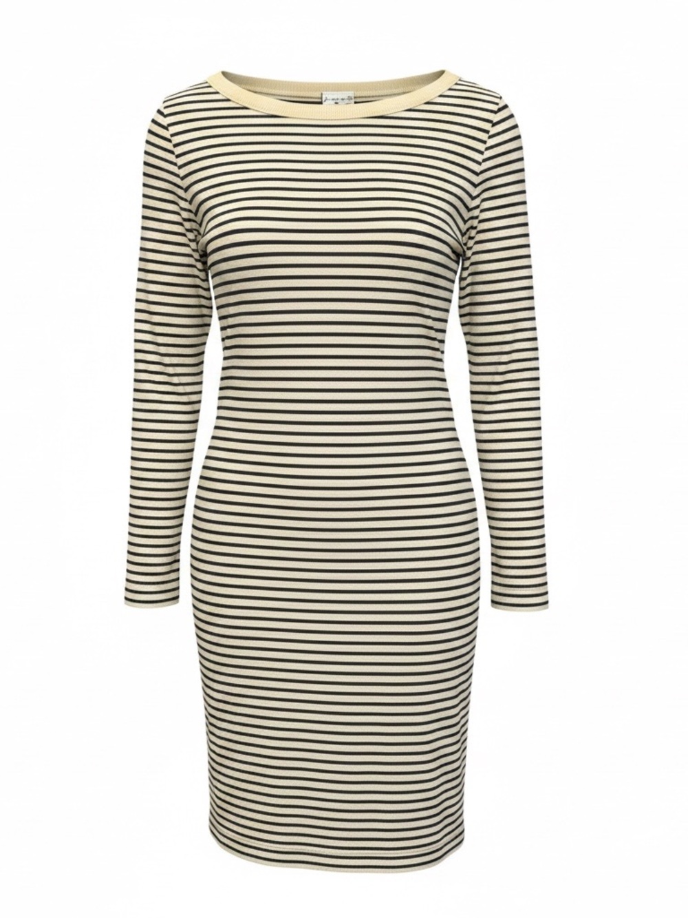S.N.S. HERNING 100% Virgin Wool Danish Striped Long Sleeve Sweater Dress